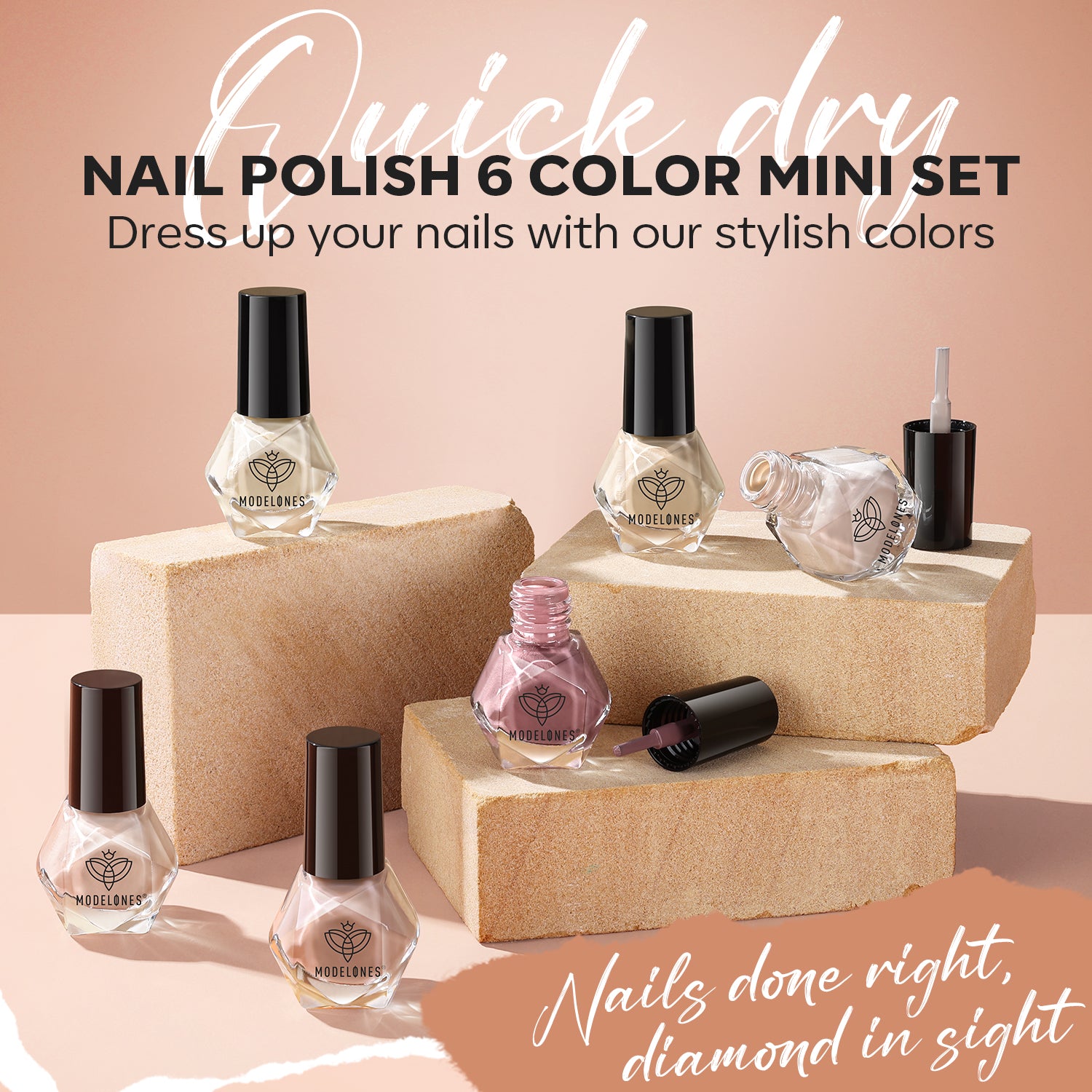 Nude Neutral - 6 Colors Nail Polish Set