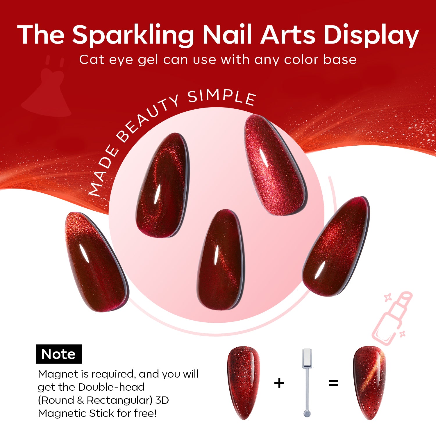 Ruby Sparks - 6 Shades Gel Nail Polish Set【US/CA/AU/EU ONLY】