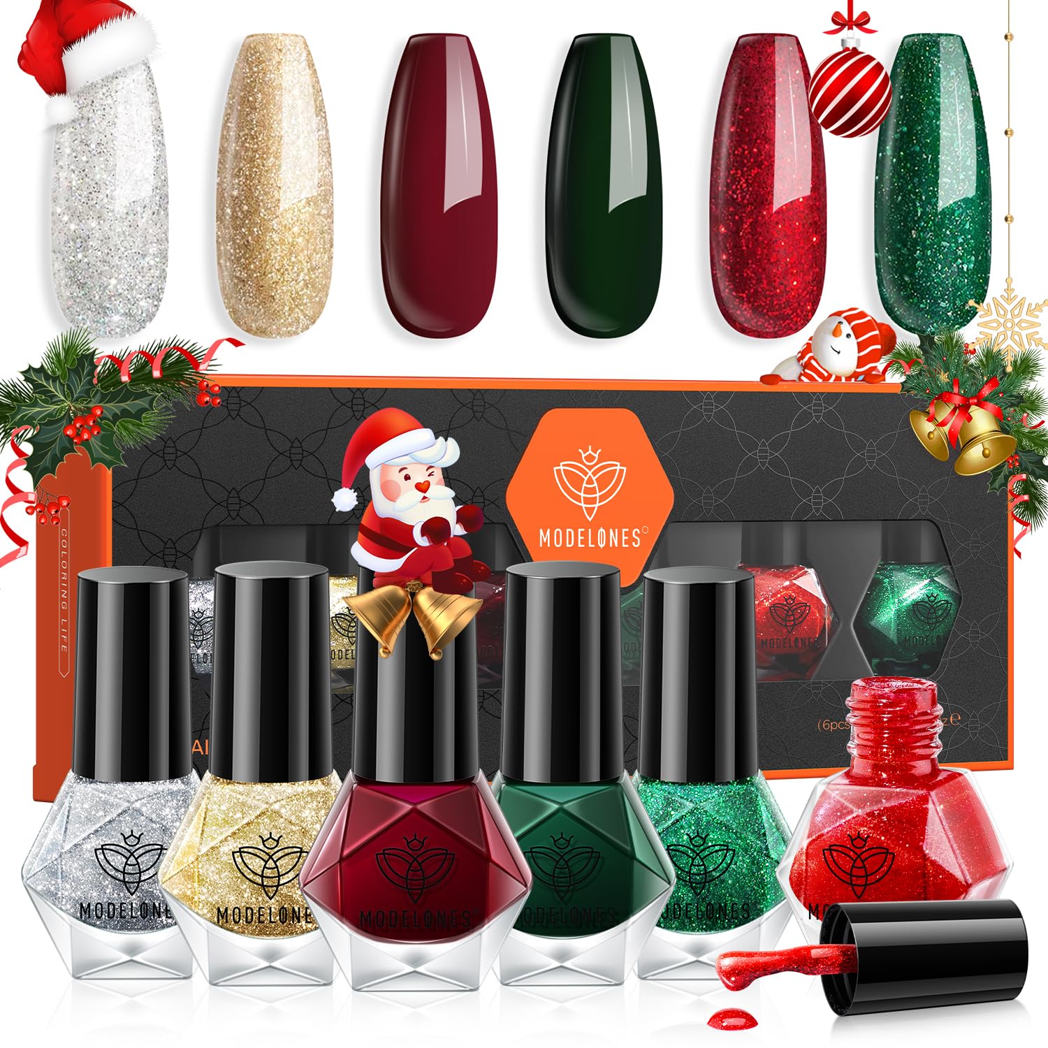Merry Christmas - 6 Colors Nail Polish Set