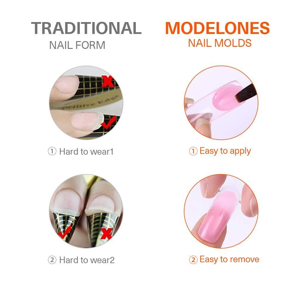 120Pcs Extension Nail molds - Dual Forms - MODELONES.com
