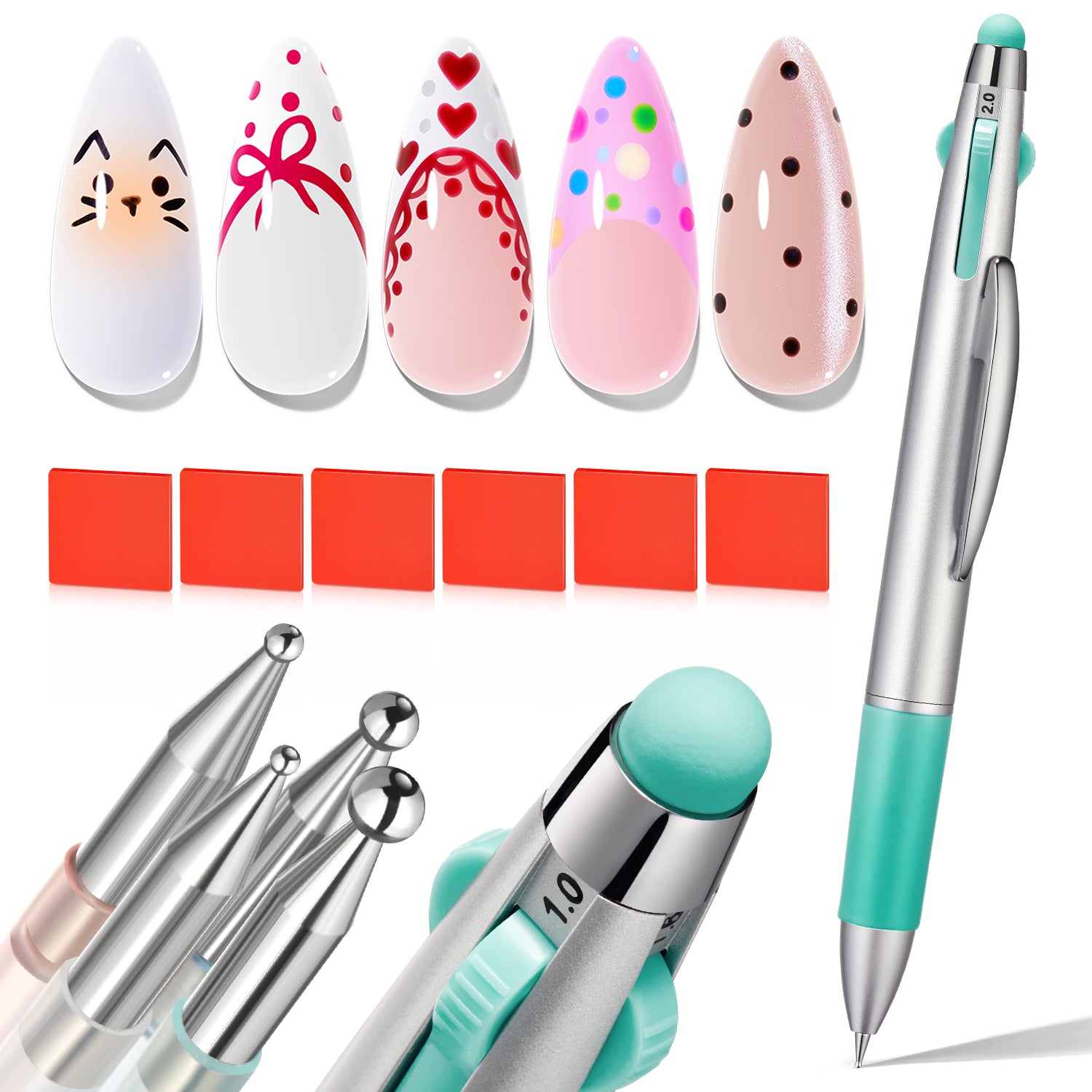 5-in-1 Nail Dotting Tool Pen