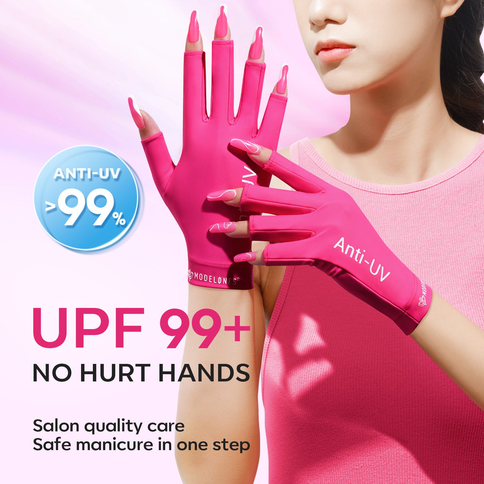 Anti-UV light Glove For Nails  Salon Professional UPF 99+