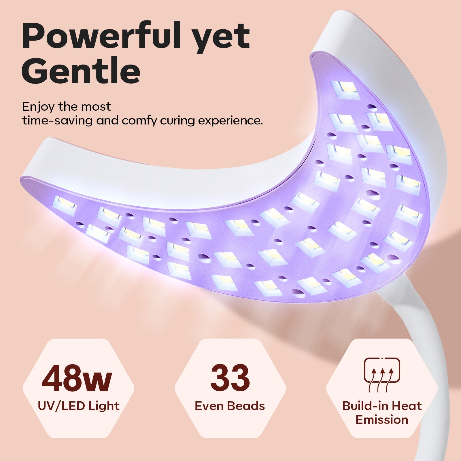 48W UV Gooseneck LED Nail Lamp with Glove