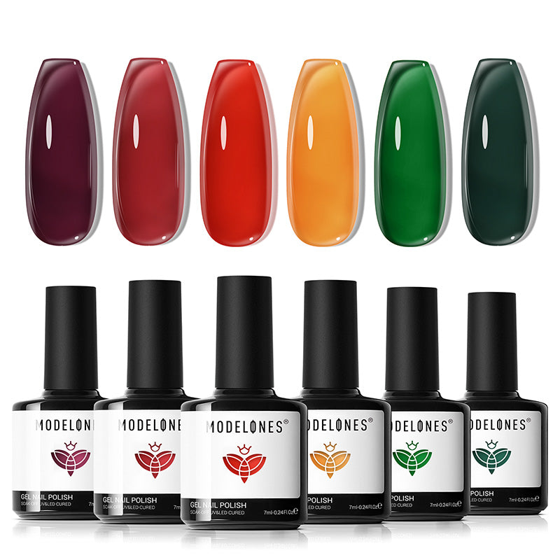 Wine Forest Gel Polish Set MODELONES #wine forest