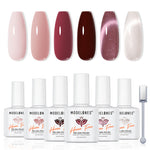 Blush Merlot Gel Polish Set MODELONES 