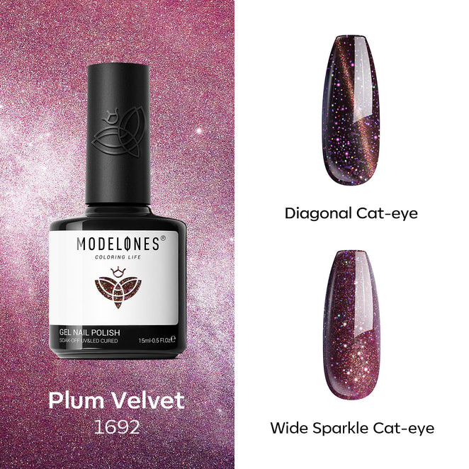 Plum Velvet - Modelones Gel Nail Polish Cat Eye Gel 15ml