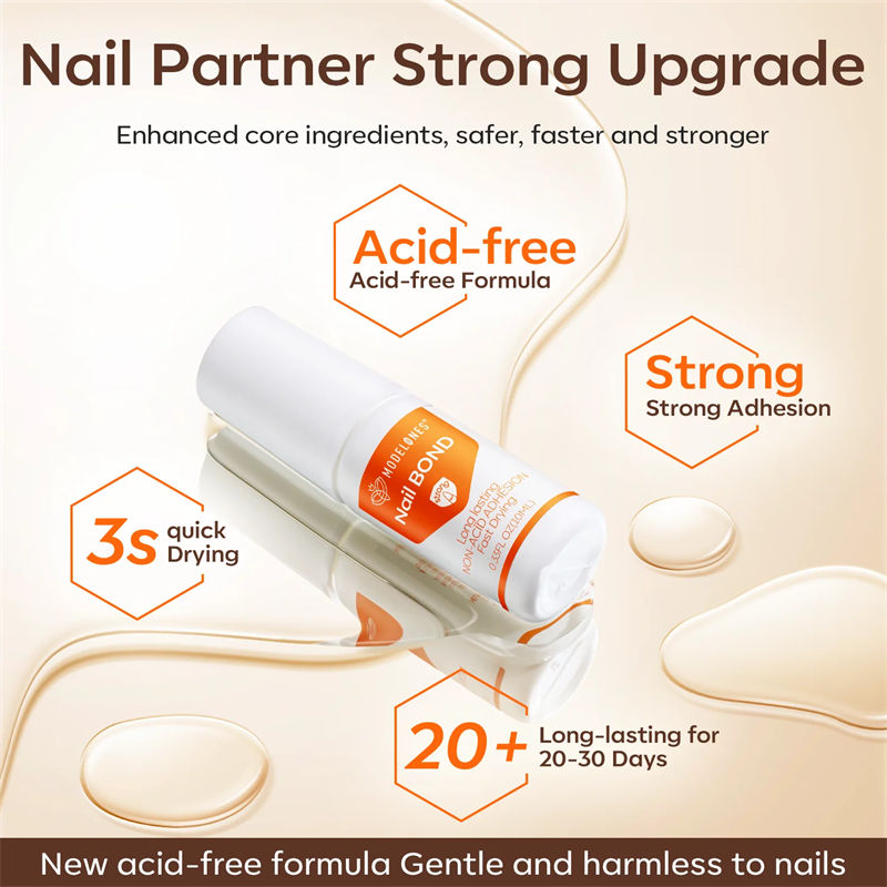 Modelones Nail Glue Nail Bond for Press On Nails 10ml