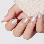 Silver Shimmer press on nails MODELONES 