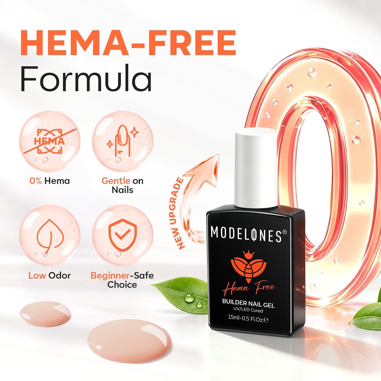 8-In-1 Sand Nude Hema-Free Builder Gel 15ml Builder Gel MODELONES 