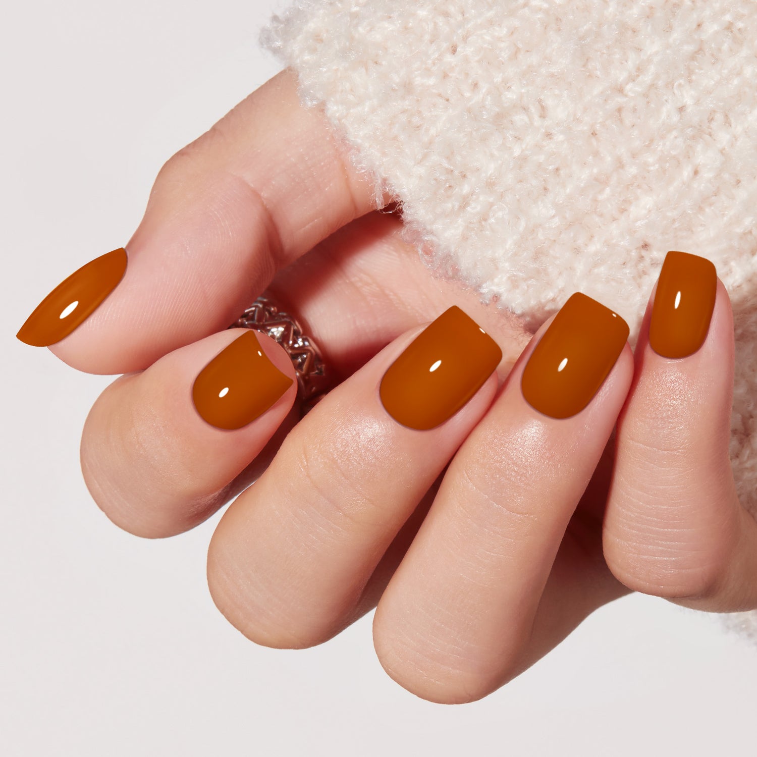 Burnt Caramel press on nails MODELONES 