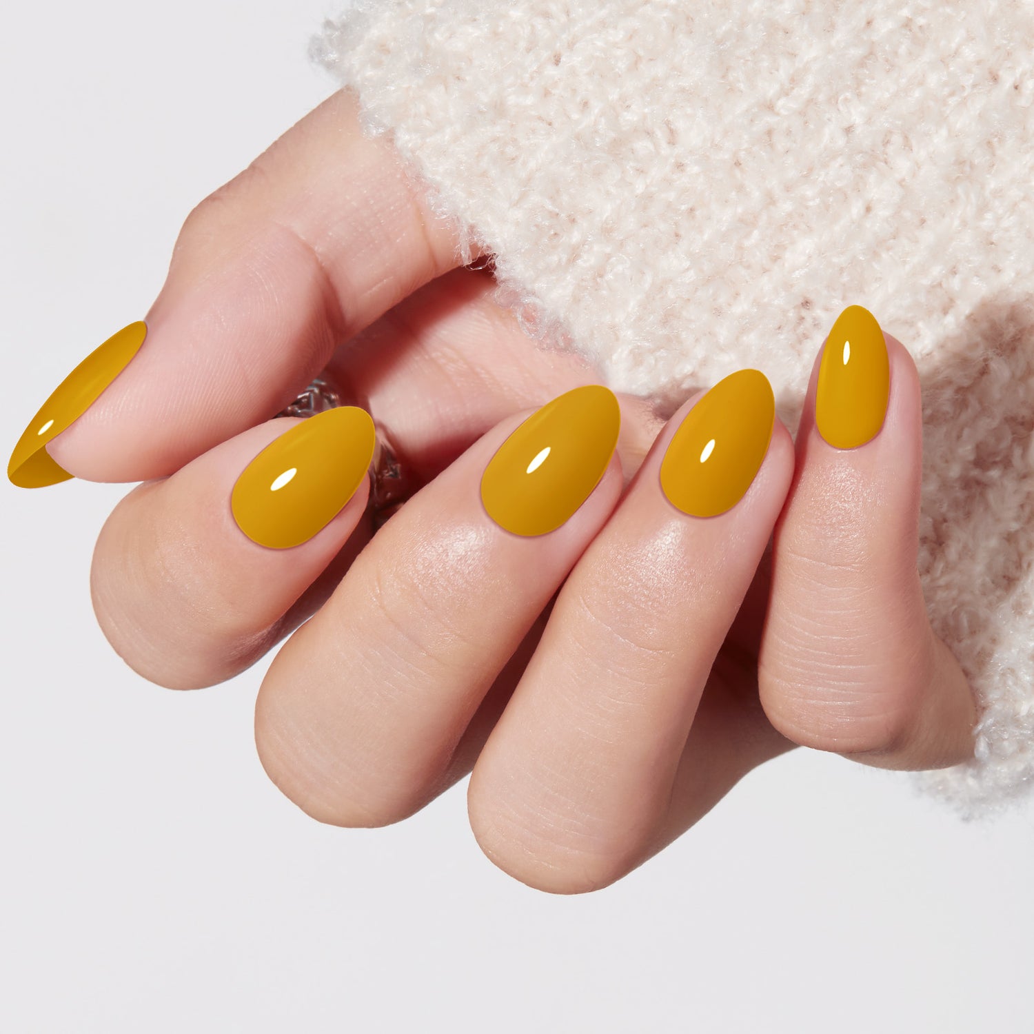 Mustard Gold press on nails MODELONES 
