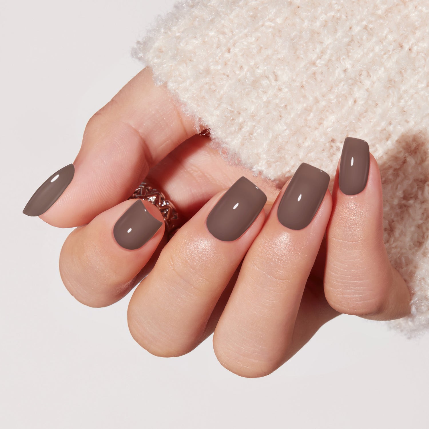 Milk Mocha press on nails MODELONES 