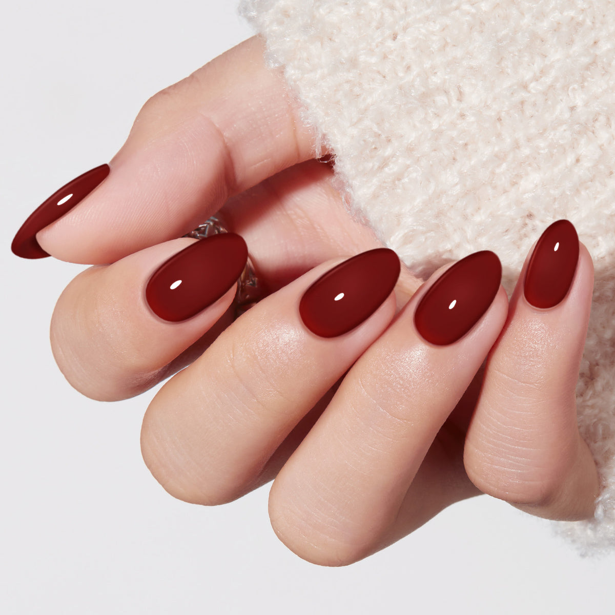 Classic Burgundy press on nails MODELONES 