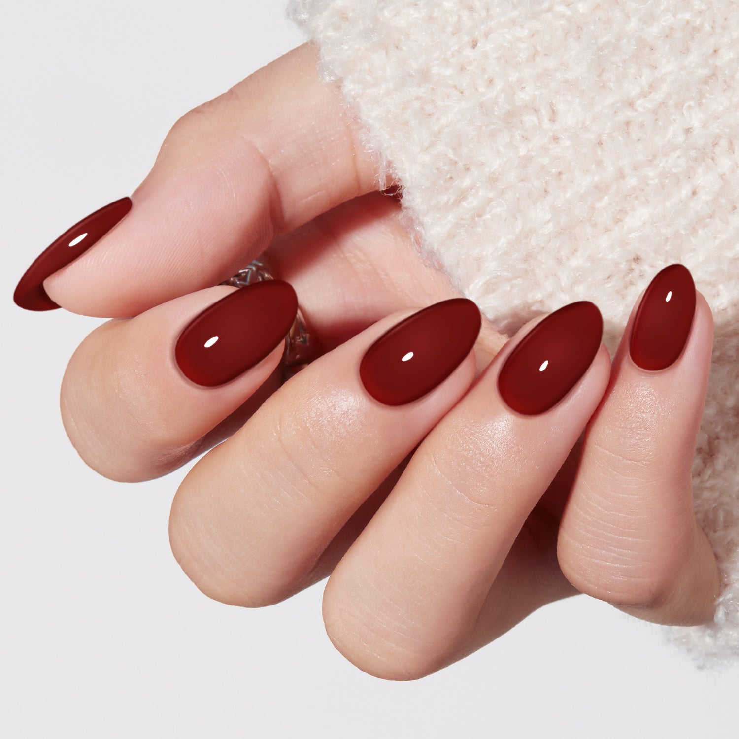Classic Burgundy press on nails MODELONES 