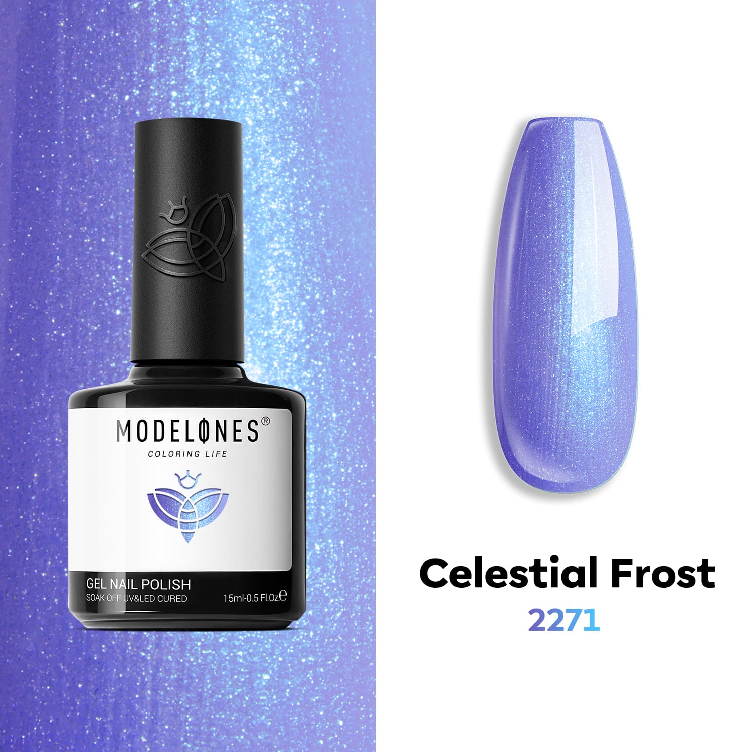 Celestial Frost- Modelones Gel Nail Polish Mermaid Gel 15ml
