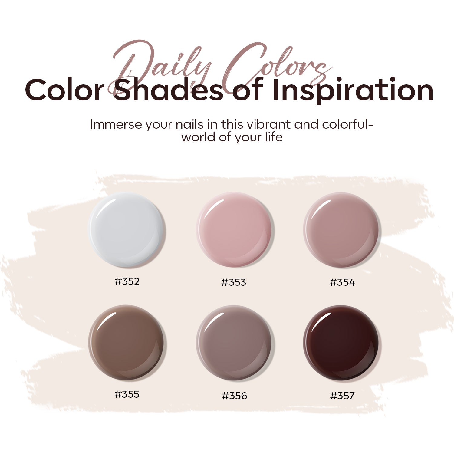 Daily Colors - 6 Shades Poly Nail Gel Set