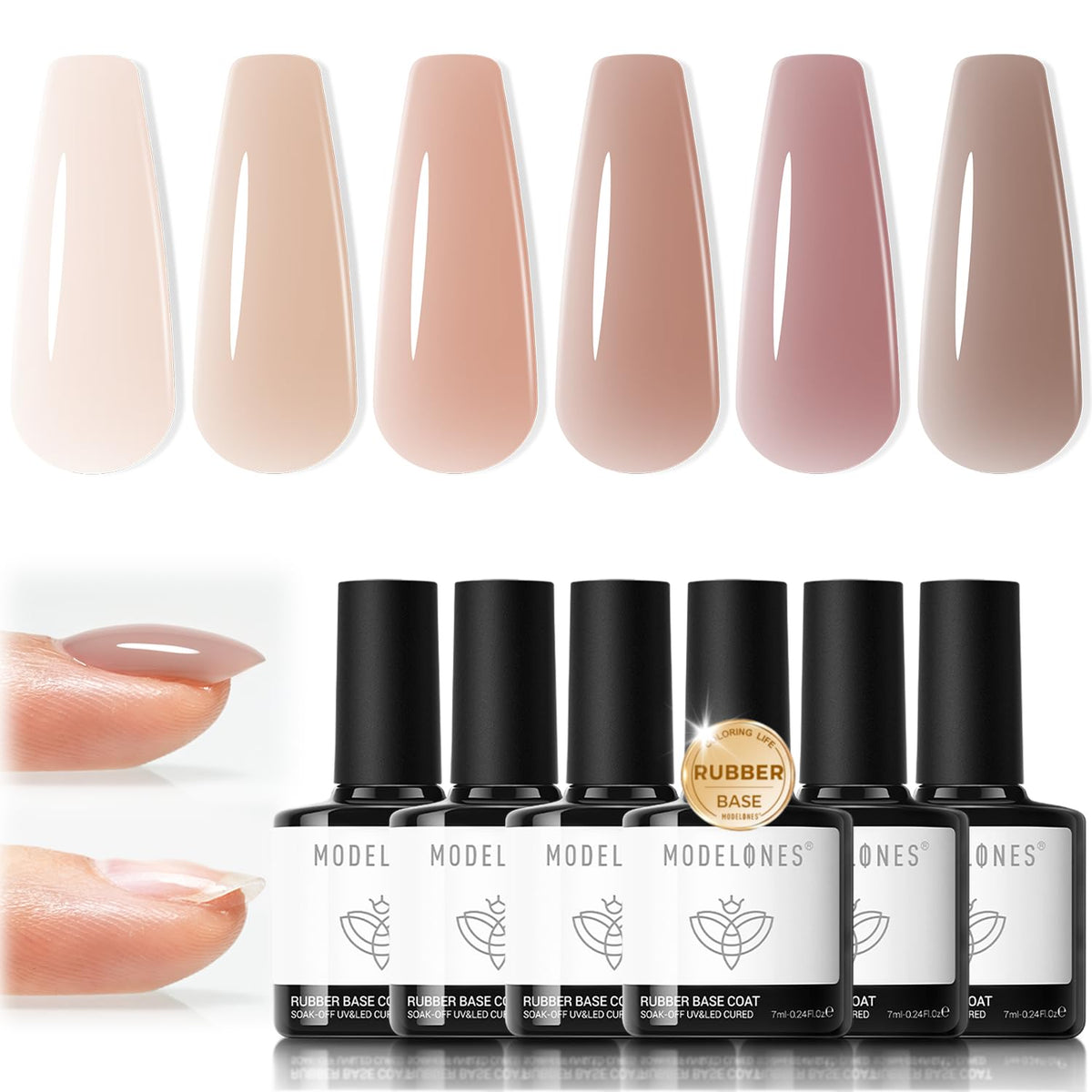 Nude Rubber Base Coat Set