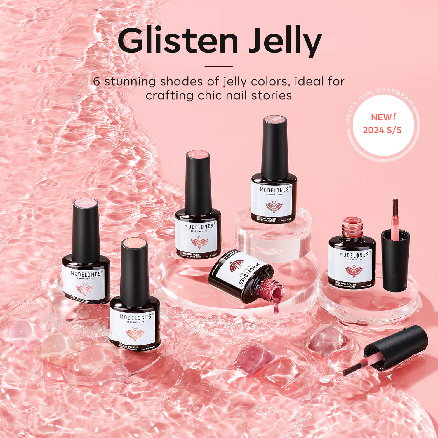 Glisten Jelly - 6 Colors Gel Nail Polish Set 7ml