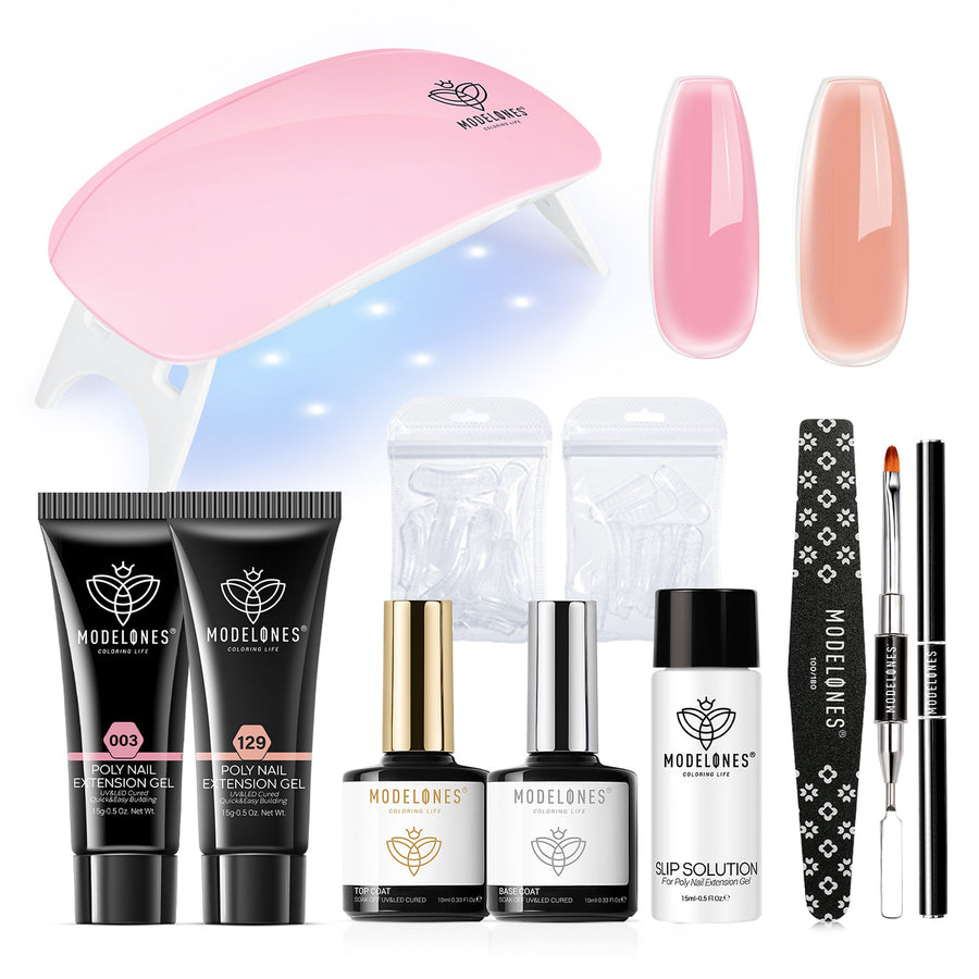 Modelones Poly Nail Gel Kit With Slip Solution Extension Builder ...