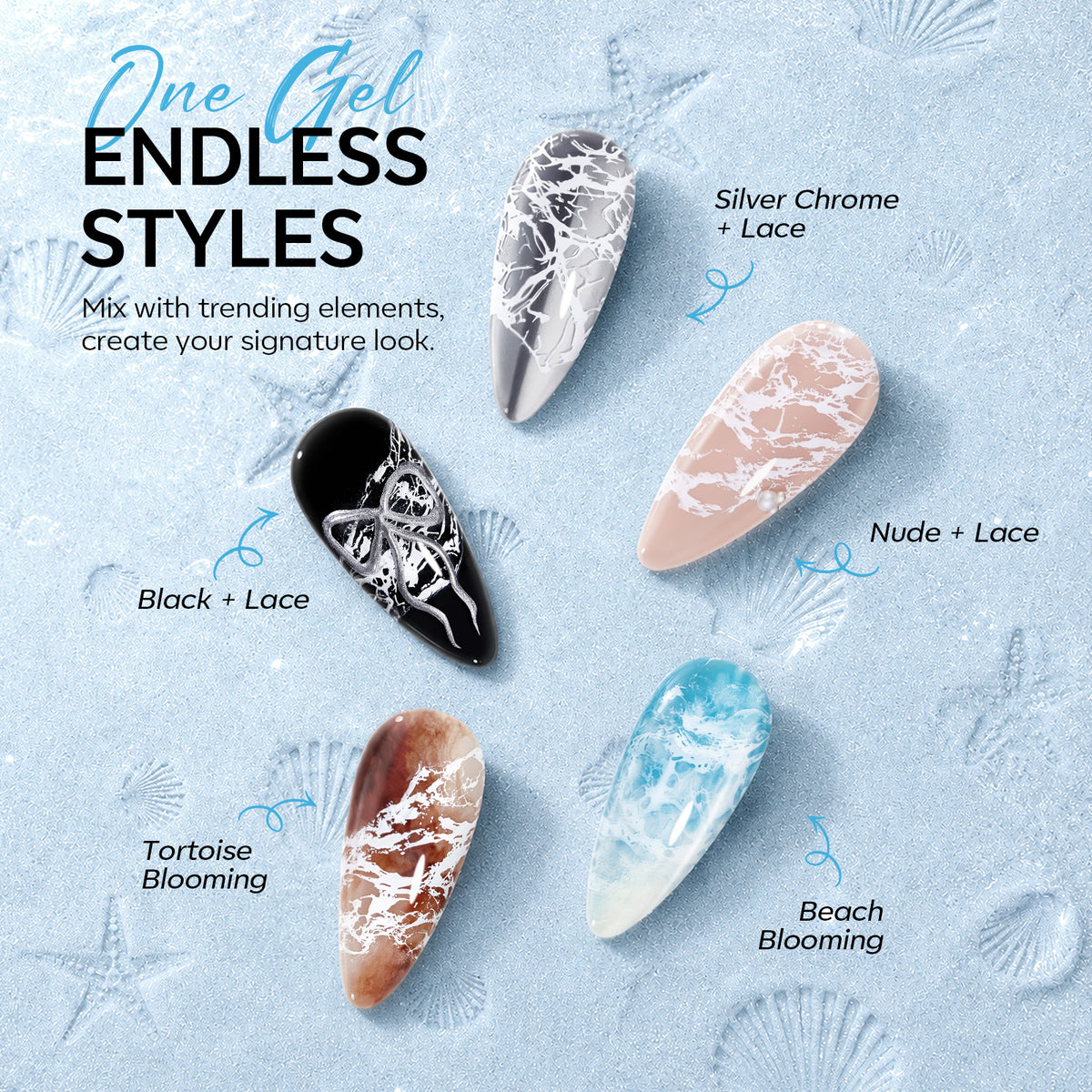 Wave Blooming Gel 15ml Nail Art MODELONES 