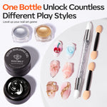 Solid Builder Gel Kit with Gold & Silver Chrome Powder Solid Builder Gel MODELONES 