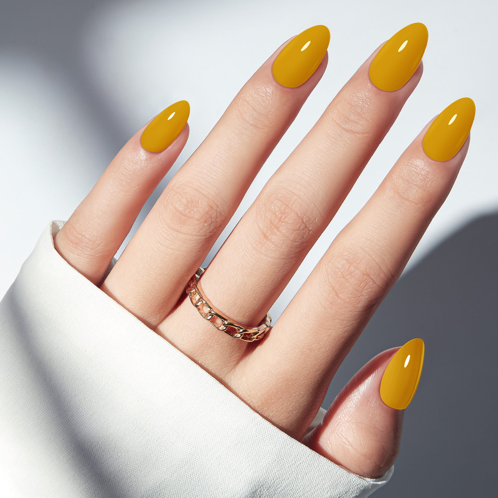 Mustard Gold press on nails MODELONES 