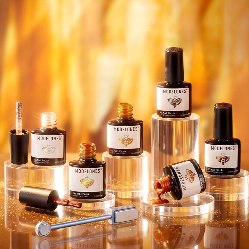 Golden Glow Gel Polish Set MODELONES #golden glow