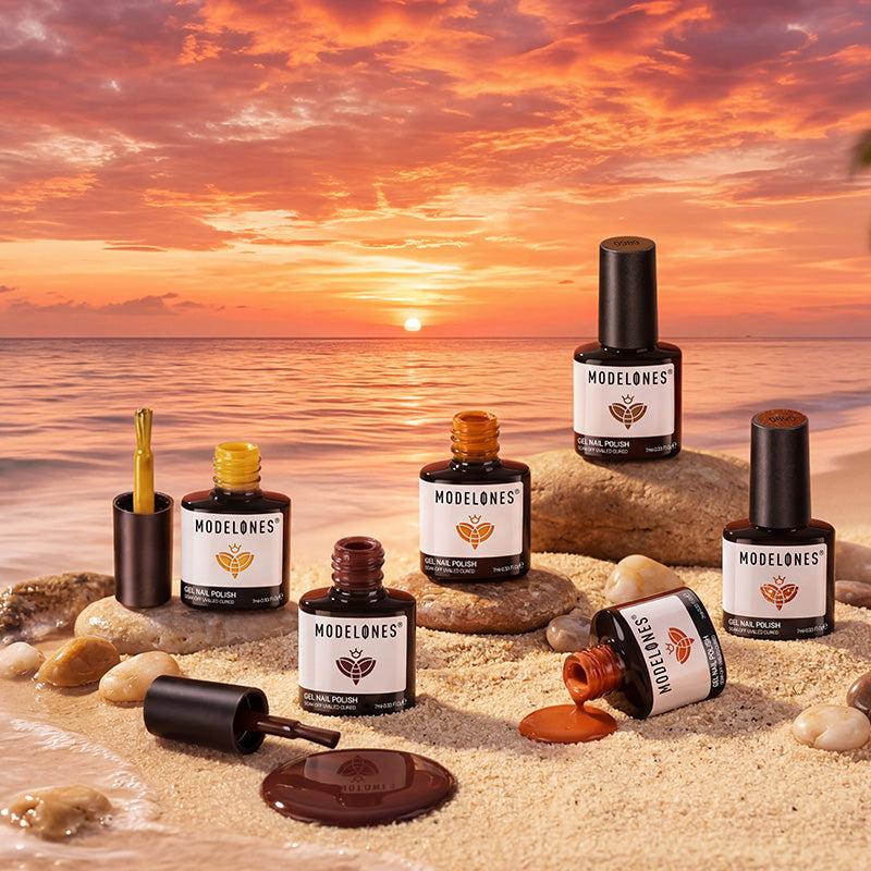 Pumpkin Glow Gel Polish Set MODELONES #pumpkin glow