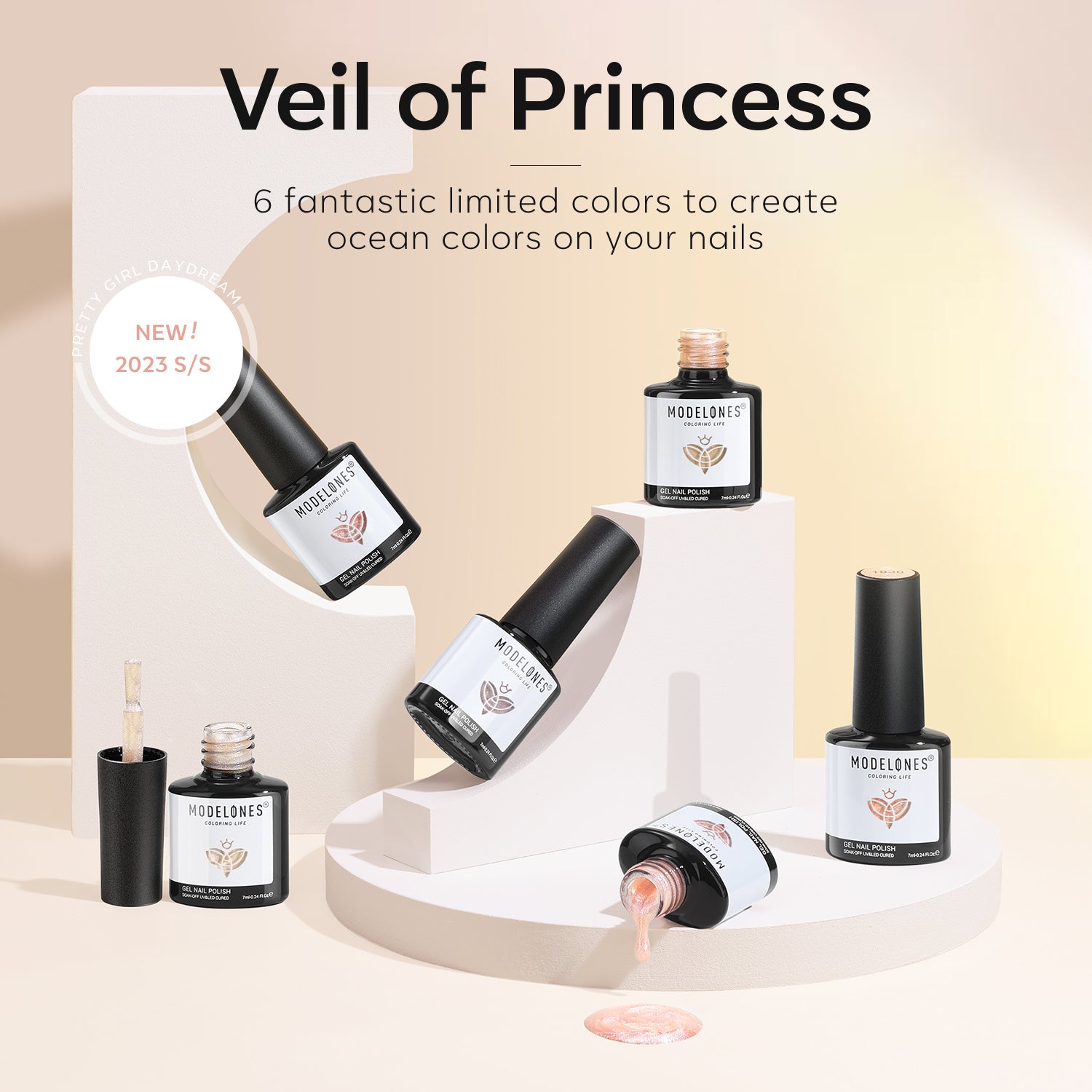 Veil of Princess - 6 Shades Gel Nail Polish Set【US ONLY】