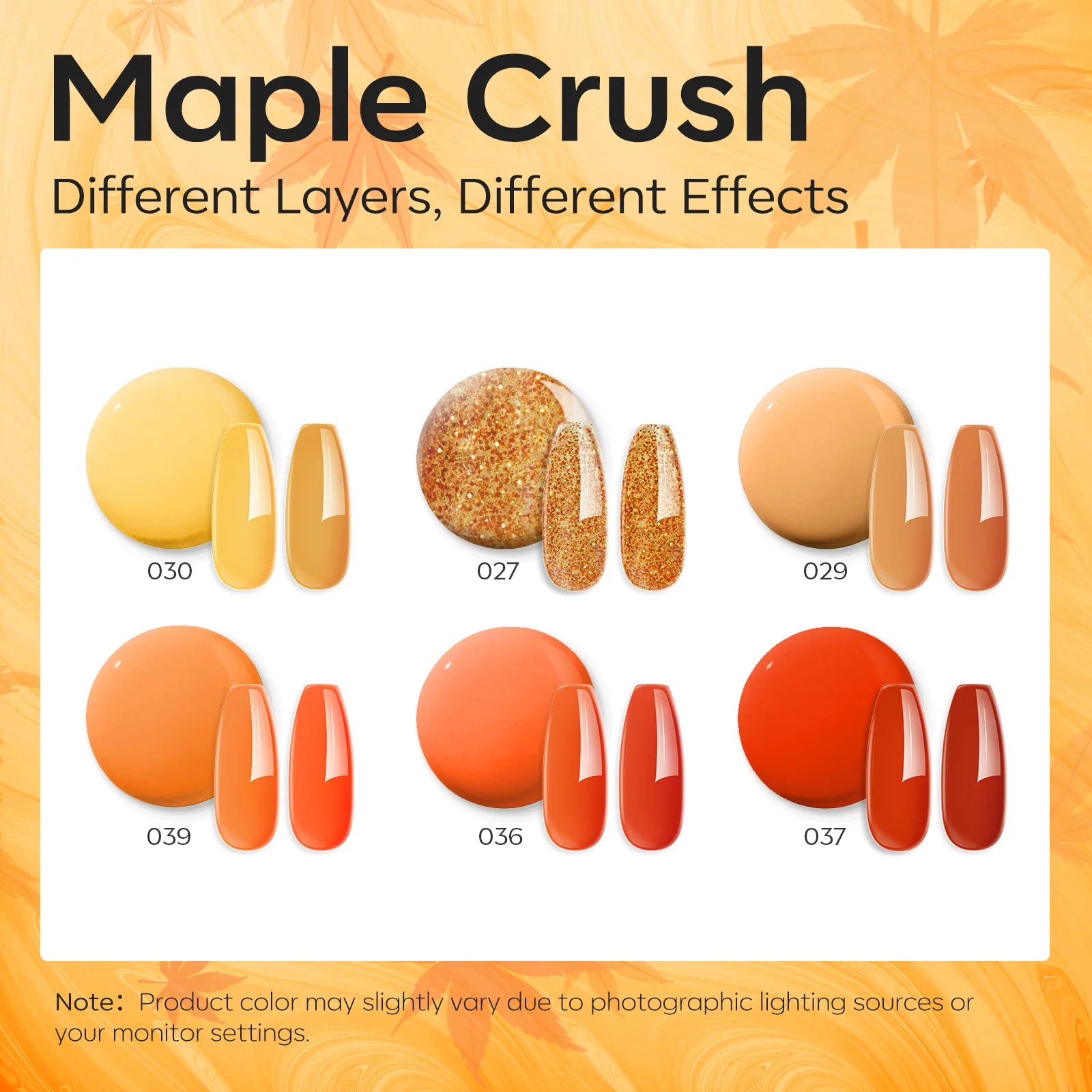 Maple Crush - 6 Colors 8-in-1 Builder Nail Gel Set 7ml【US/EU/UK ONLY】