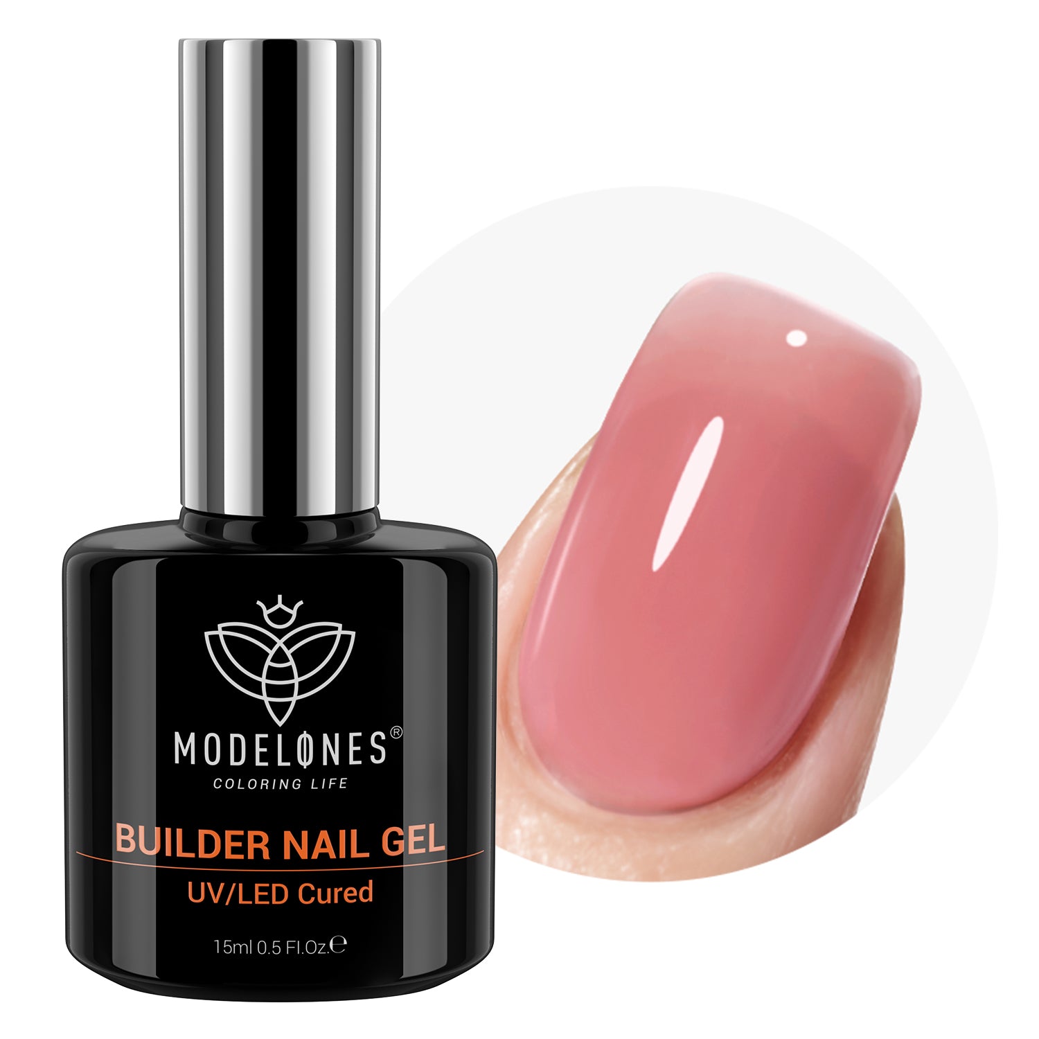 8-In-1 Blush Nude Builder Nail Gel 15ml Builder Gel MODELONES 