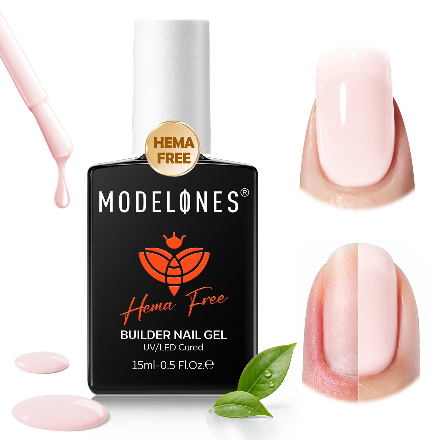 8-In-1 Milky Pink Hema-Free Builder Gel 15ml Builder Gel MODELONES 