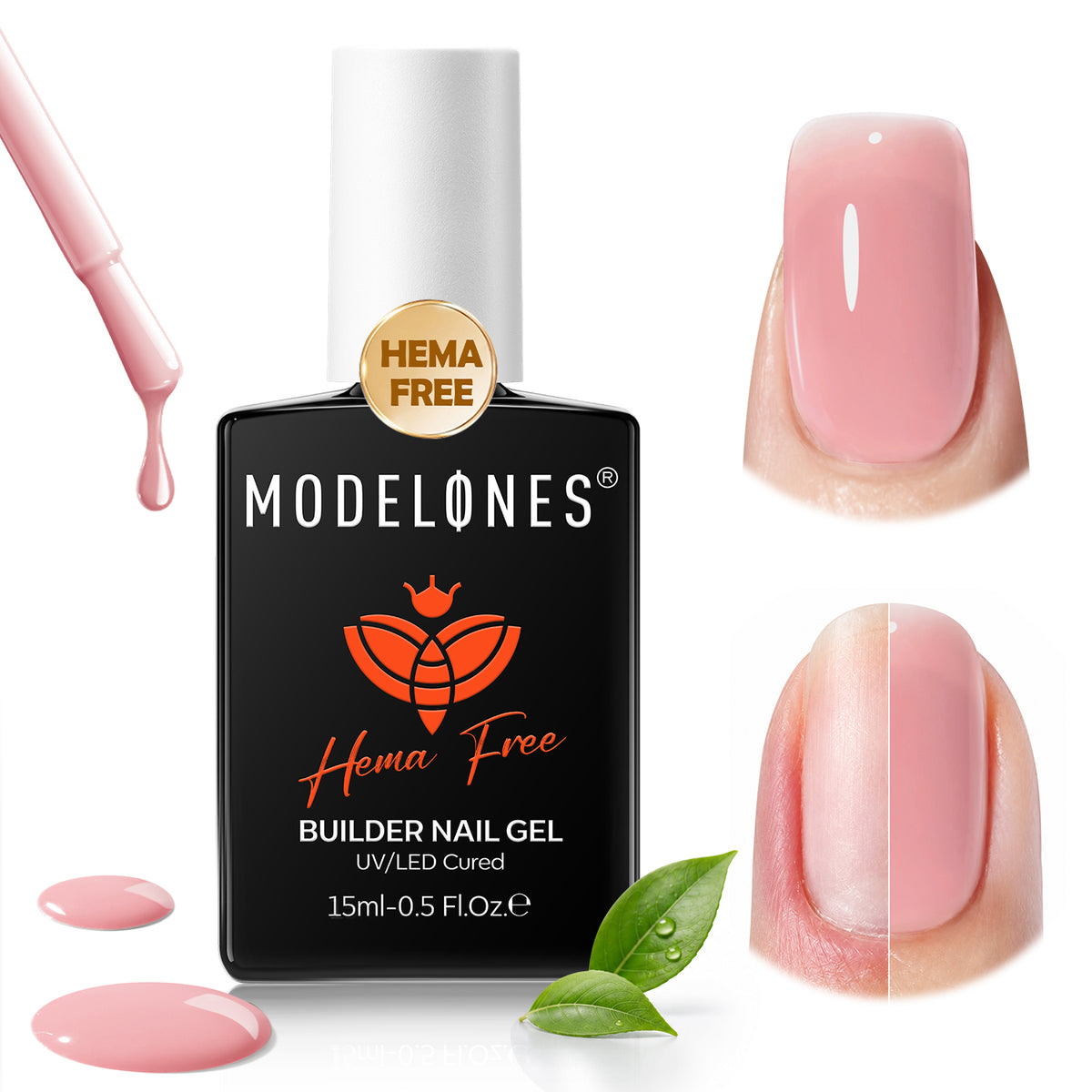 8-In-1 Peach Blush Hema-Free Builder Gel 15ml Builder Gel MODELONES 