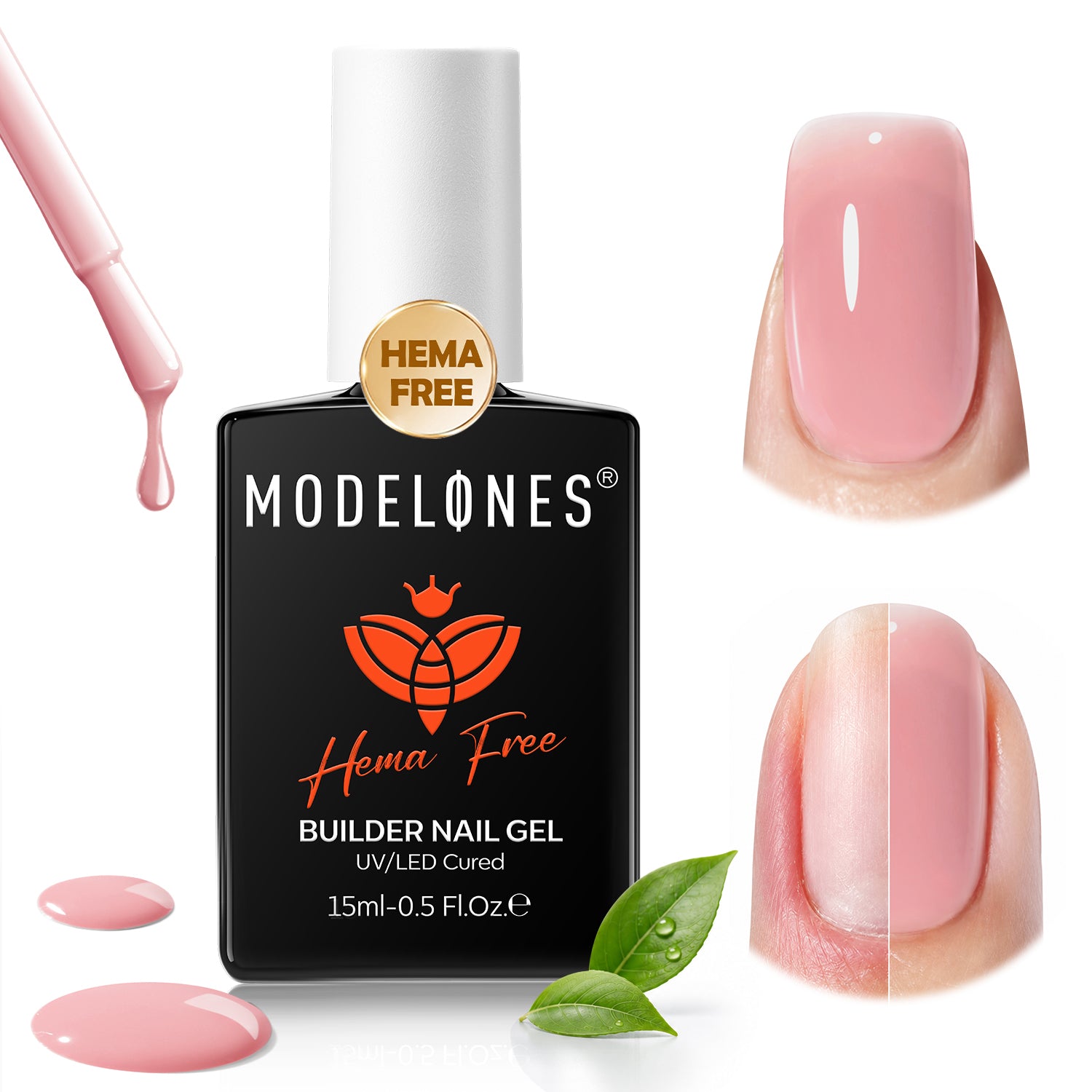 8-In-1 Peach Blush Hema-Free Builder Gel 15ml Builder Gel MODELONES 