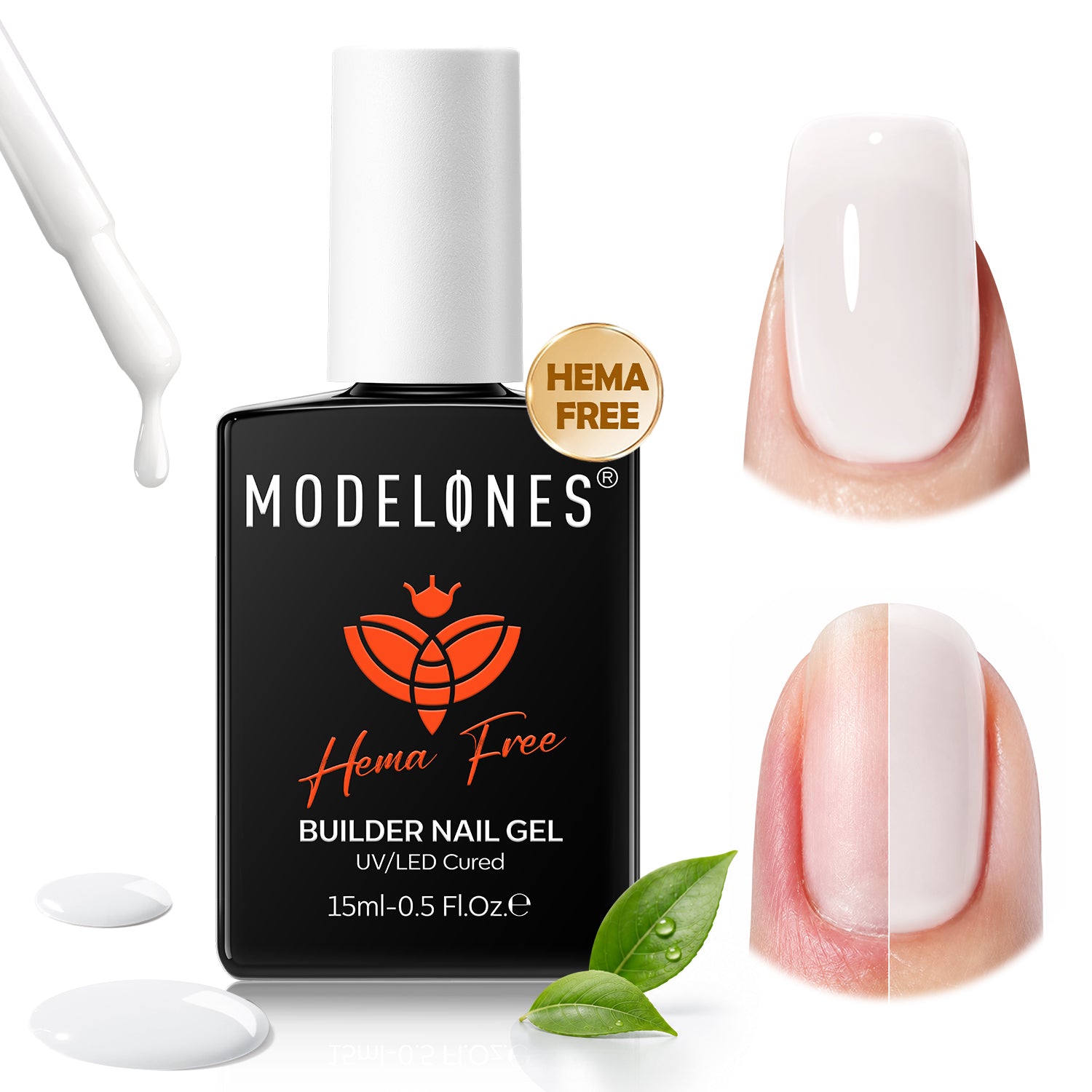 8-In-1 Cream Milk Hema-Free Builder Gel 15ml Builder Gel MODELONES #cream milk