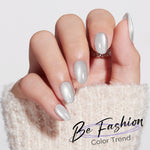 Silver Shimmer press on nails MODELONES 