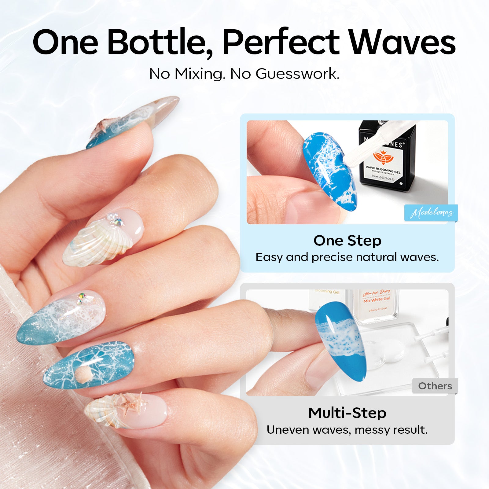 Wave Blooming Gel 15ml Nail Art MODELONES #15ml