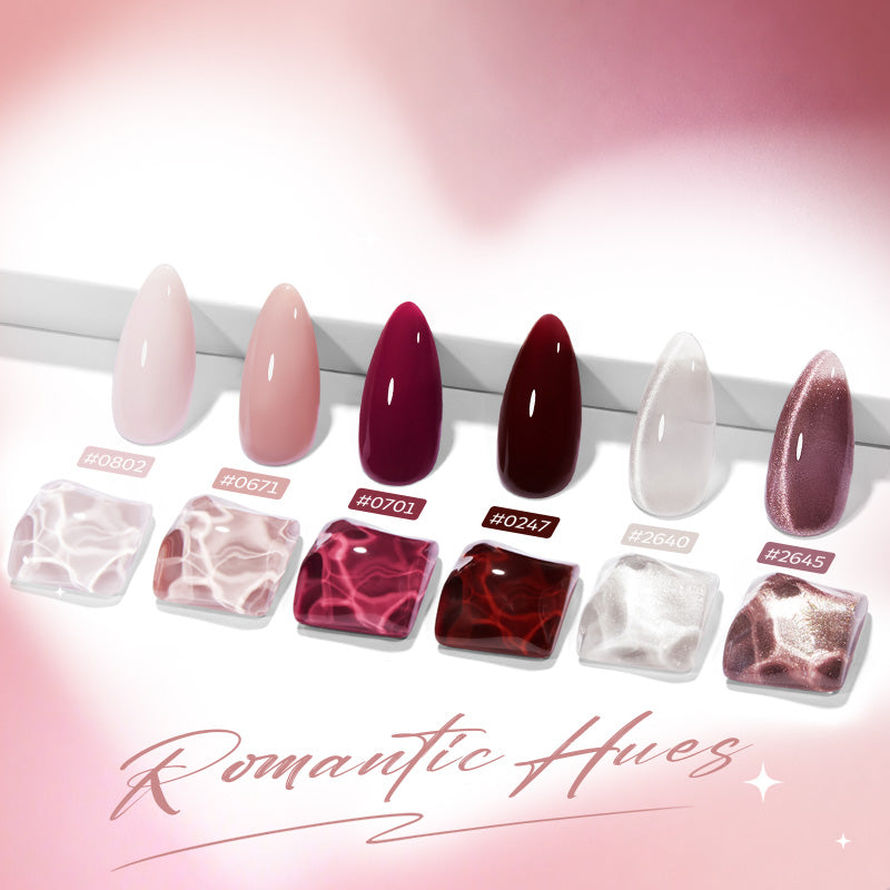 Blush Merlot Gel Polish Set MODELONES #blush merlot