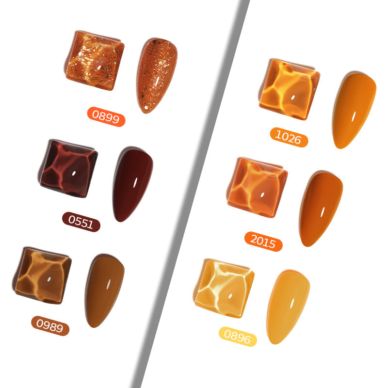 Pumpkin Glow Gel Polish Set MODELONES #pumpkin glow