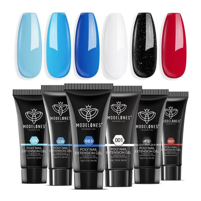 Pepsi Time - 6 Shades Poly Nail Gel Set