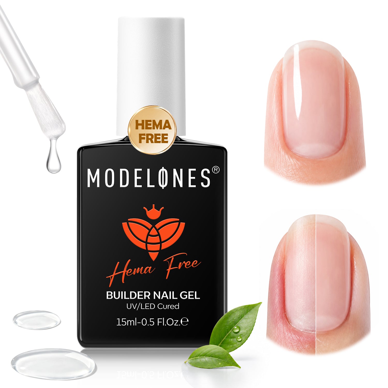 8-In-1 Bare Clear Hema-Free Builder Gel 15ml Builder Gel MODELONES #bare clear