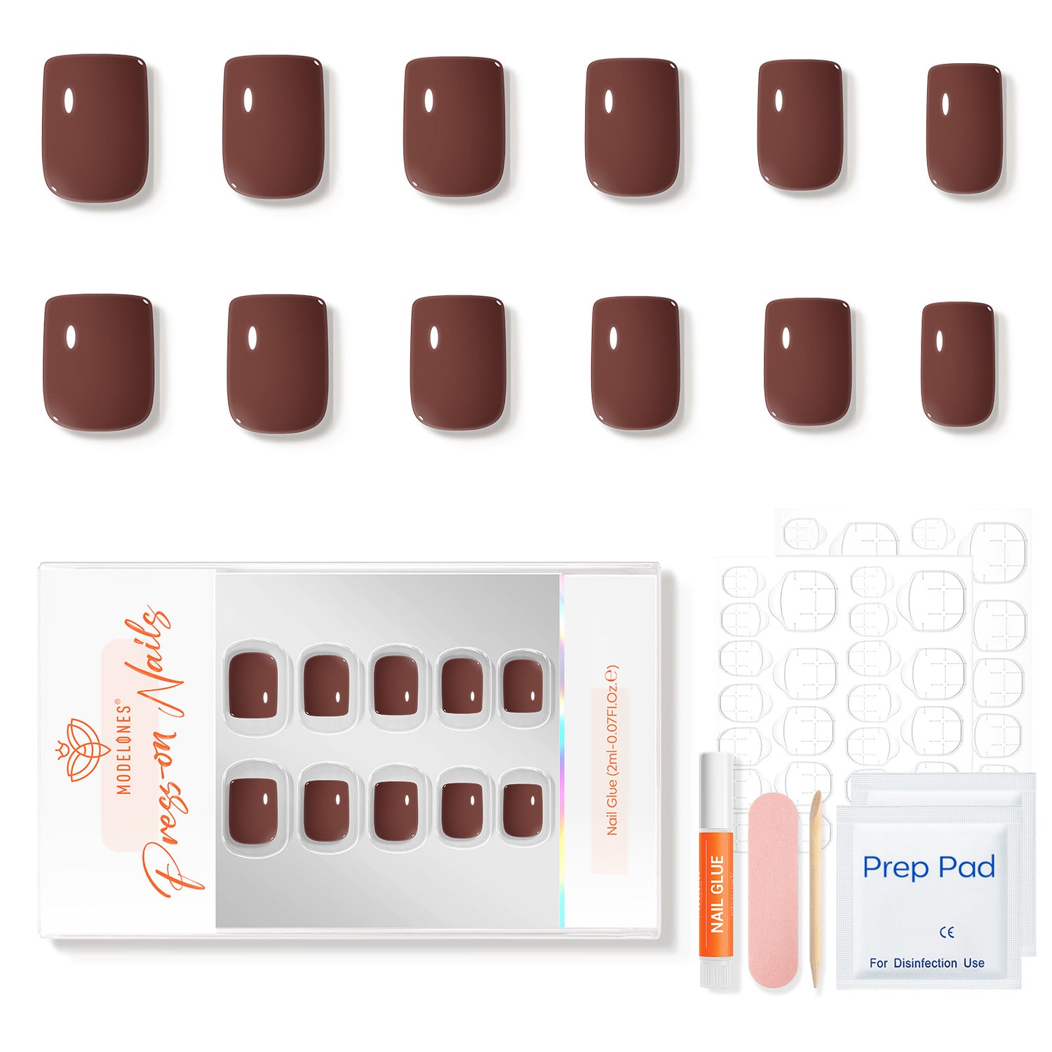 Cherry Mocha press on nails MODELONES 