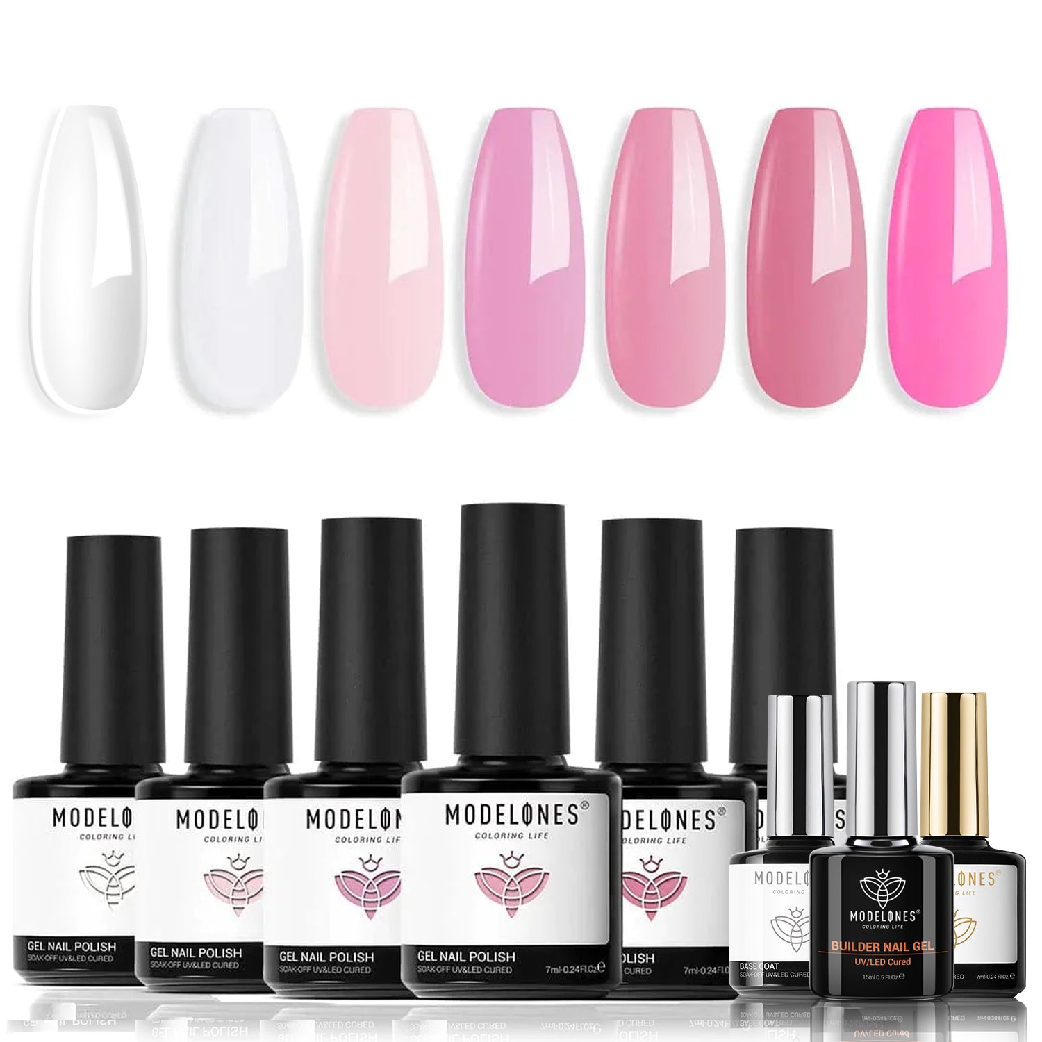 All About Pink - 6 Colors Gel Nail Polish Kit