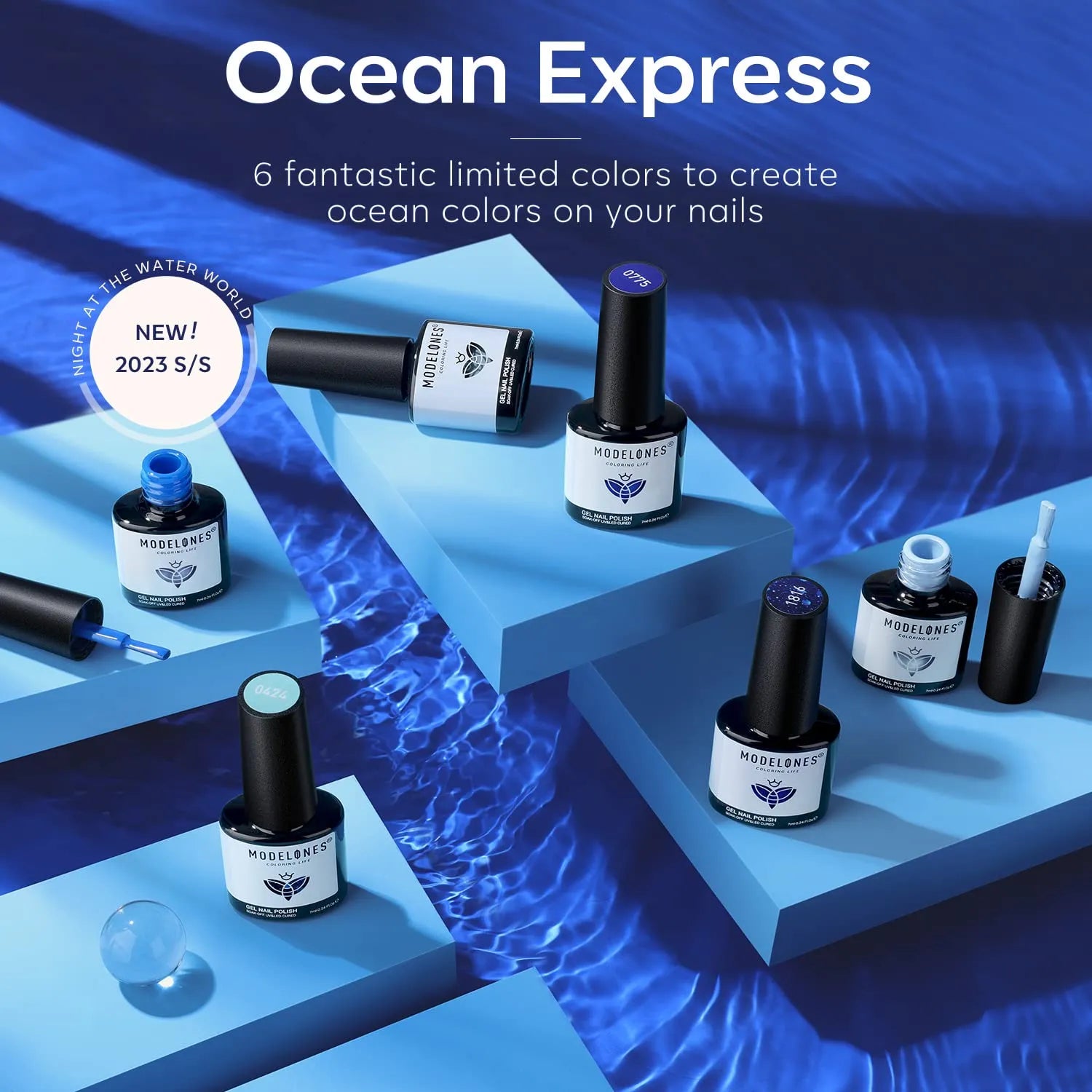 Ocean Express - 6 Colors Gel Nail Polish Kit