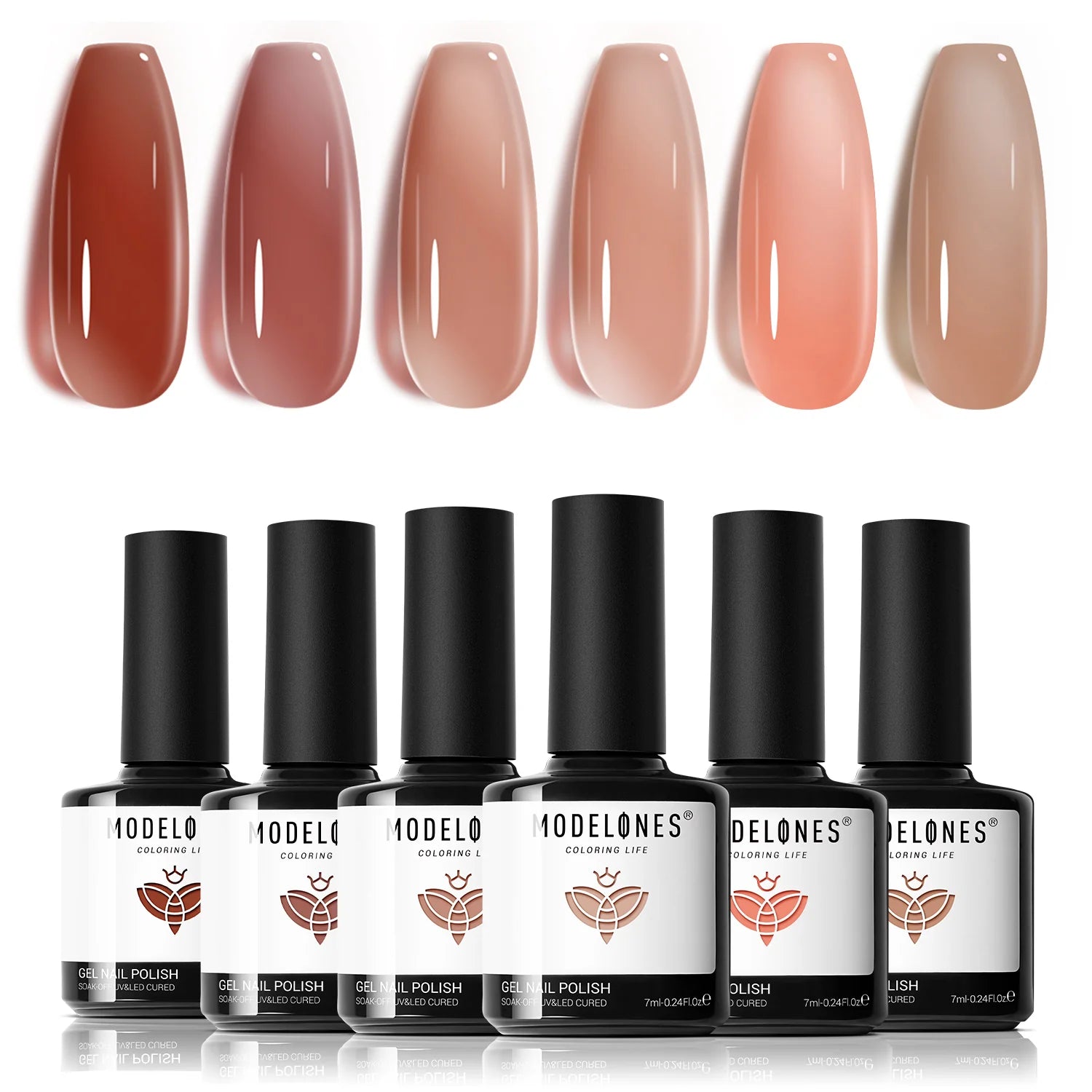Jelly Sweetie - 6 Colors Gel Nail Polish Kit