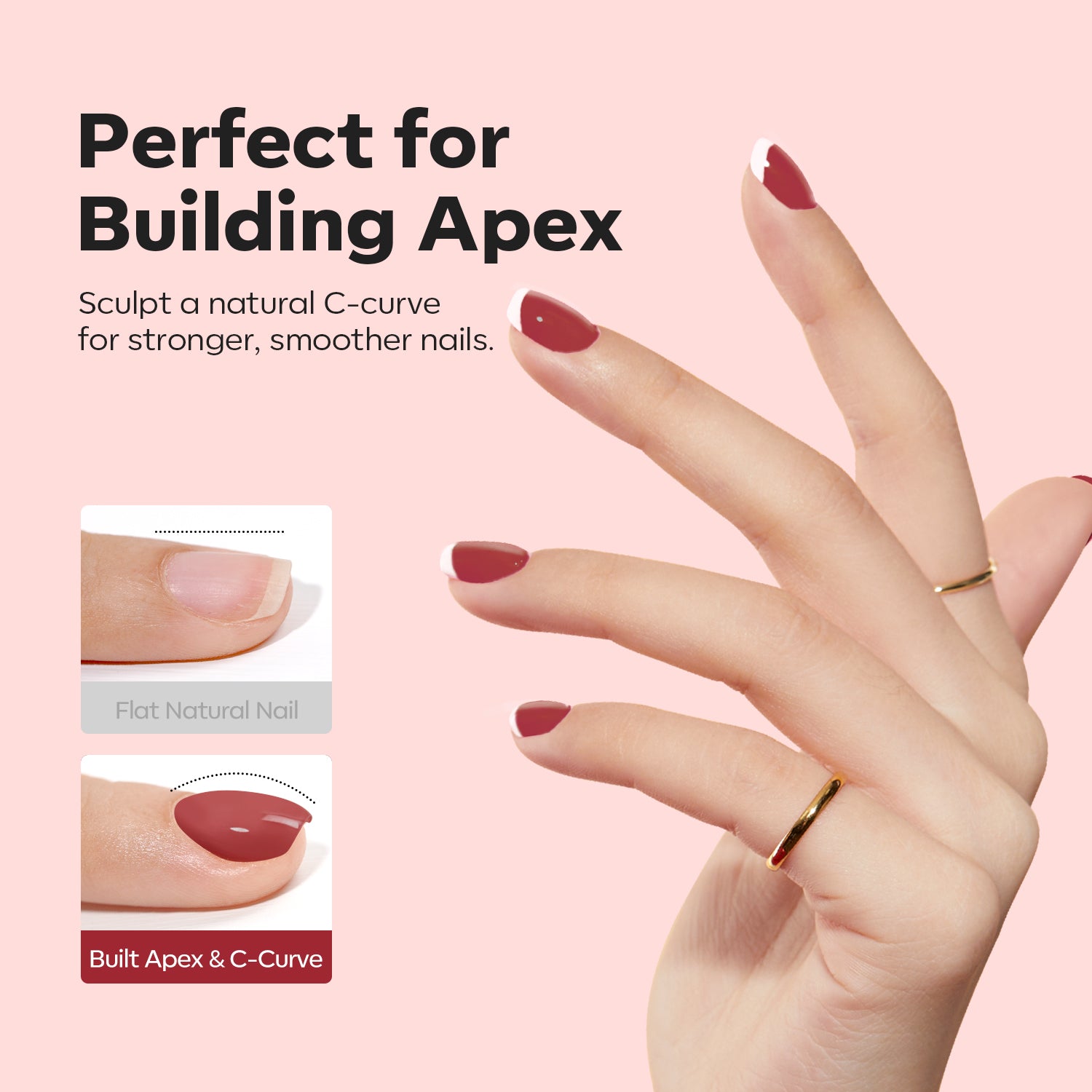 8-In-1 Wine Red Builder Nail Gel 15ml Builder Gel MODELONES 