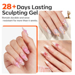 Solid Builder Gel Kit with Gold & Silver Chrome Powder Solid Builder Gel MODELONES 