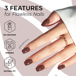 Cherry Mocha press on nails MODELONES 