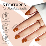 Burnt Caramel press on nails MODELONES 