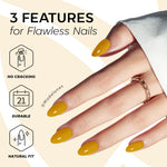 Mustard Gold press on nails MODELONES 